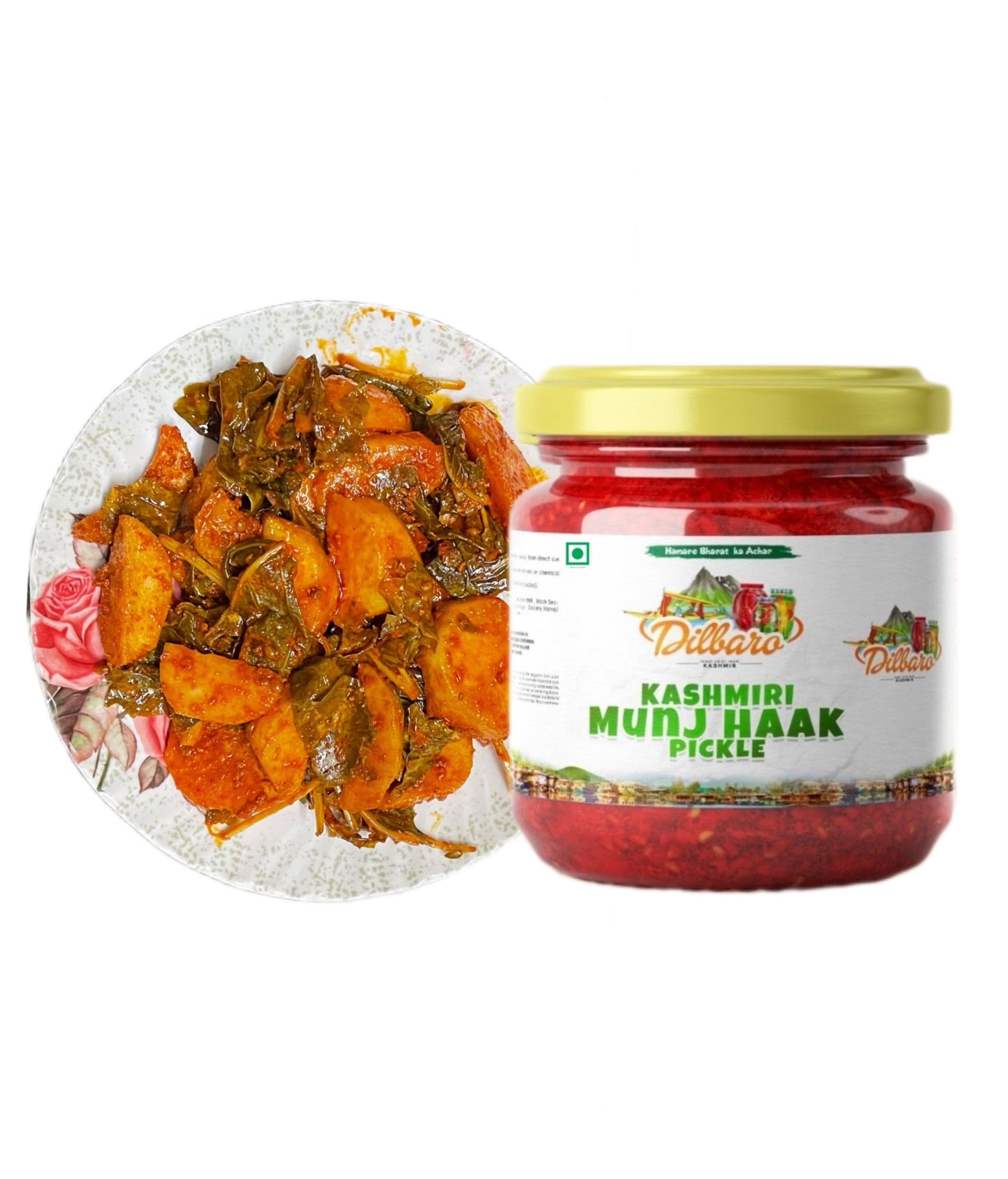 Kashmiri Munj-Haak Pickle 250 gm - Dilbaro foods 